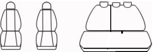 Autopotahy DACIA SANDERO II, DĚLENÉ ZADNÍ OPĚRADLO, od r. 2012-2020, VIP černé