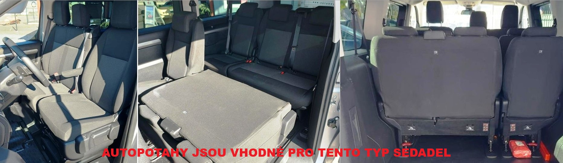 Autopotahy OPEL ZAFIRA D LIFE, 9 MÍST, od r. 2019, černé