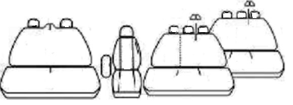 Autopotahy OPEL VIVARO, 9 míst, (1+2+3+3), od r. 2001-2014, žakar tmavý