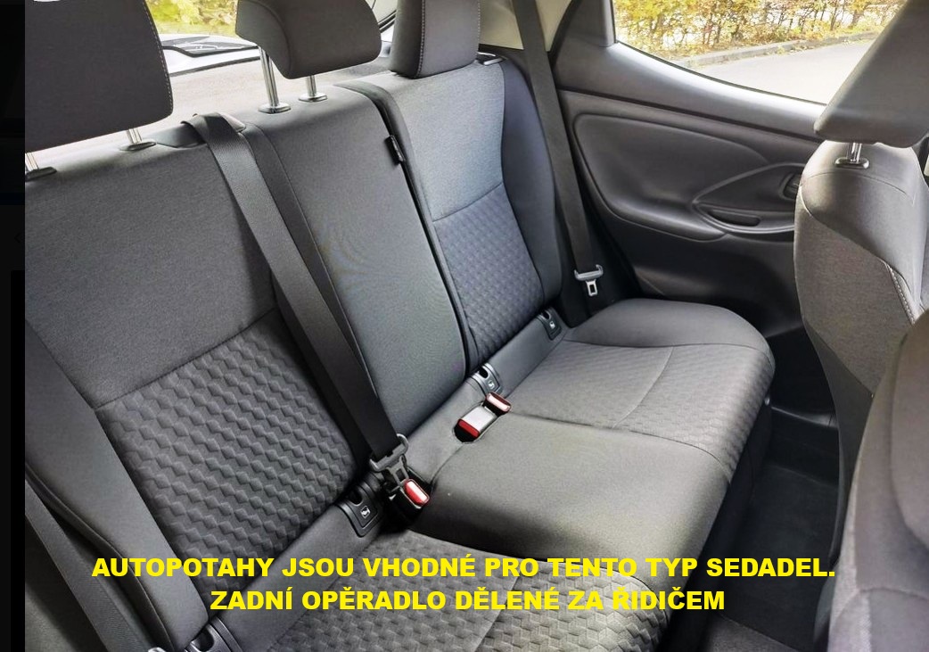 Autopotahy TOYOTA YARIS CROSS, od r. 2020, Dynamic žakar tmavý
