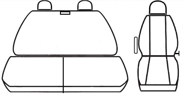 Autopotahy RENAULT TRAFIC III , 3 místa, od r. 2019, žakar tmavý