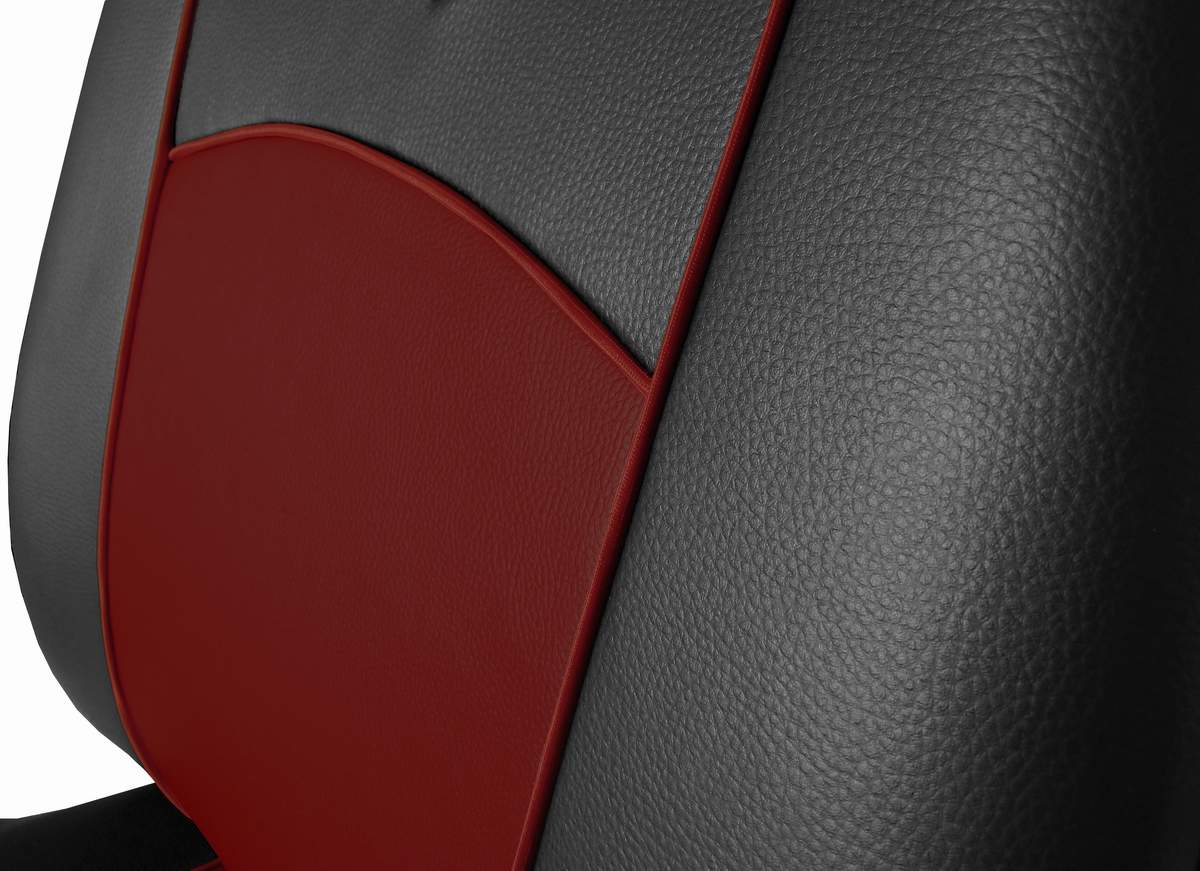 Autopotahy Volkswagen VW Crafter,3 místa, stolek, kožené TUNING, vínové