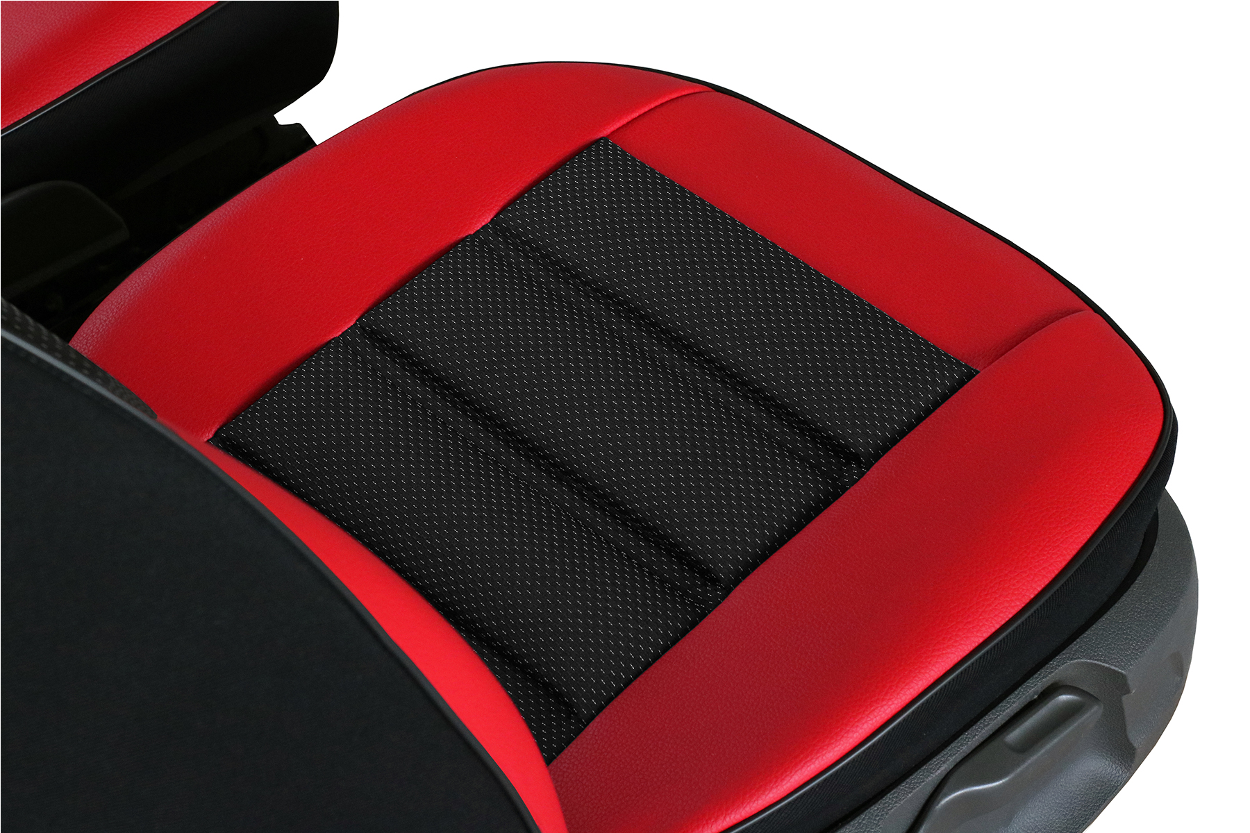 Ergonomický potah na 1 sedadlo ERGONOMIC LEATHER, červený