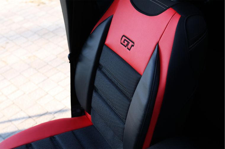 Ergonomický potah na 1 sedadlo GT ERGONOMIC LEATHER, červený