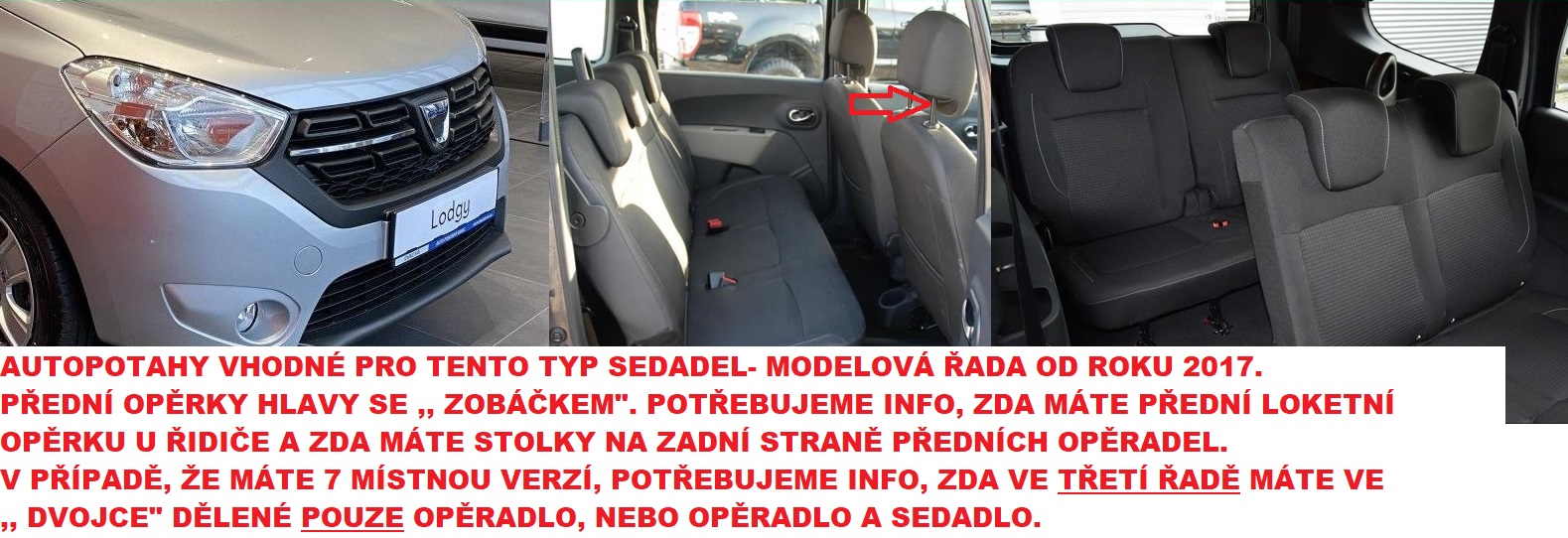 Autopotahy DACIA LODGY 5 MÍST, od r.  2017, ROYAL-7