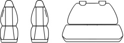 Autopotahy Seat Mii , nedělené, od r. 2011, černé