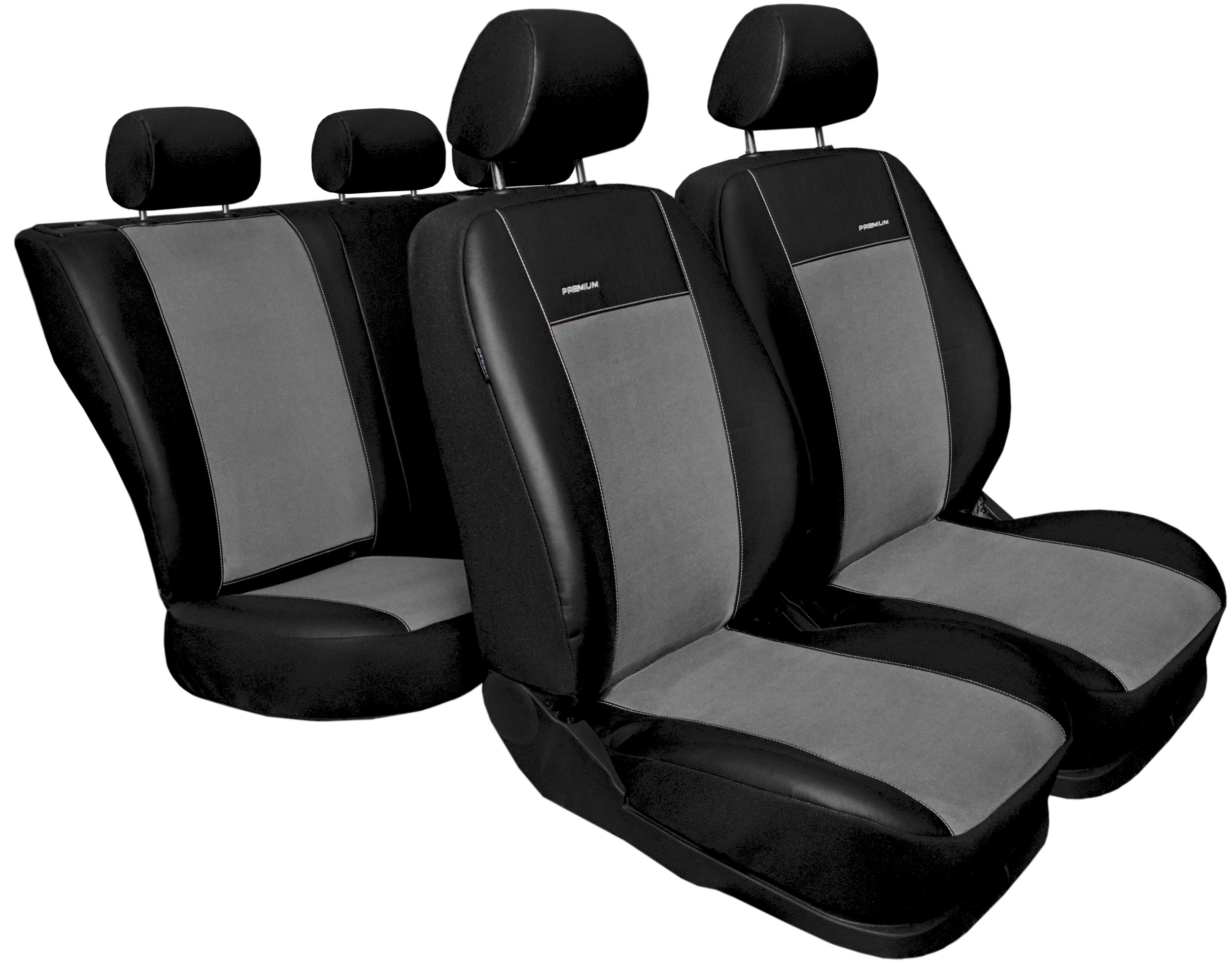 Autopotahy Mitsubishi ASX, od r. 2010, Eco kůže + alcantara šedé