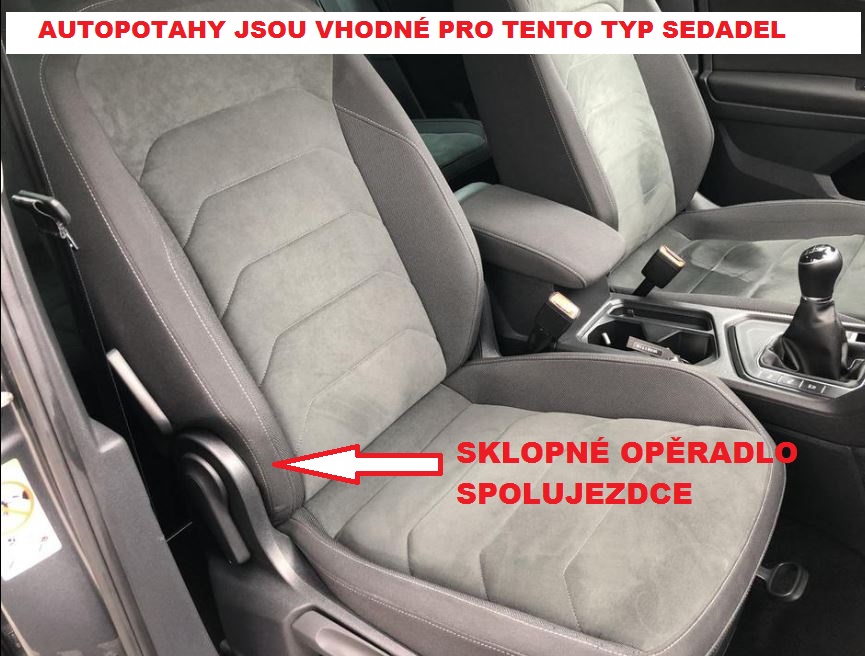 Autopotahy VOLKSWAGEN TIGUAN II, od r. 2016, Eco kůže + alcantara šedé