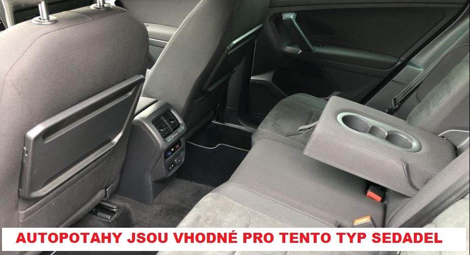 Autopotahy VOLKSWAGEN TIGUAN II, od r. 2016, Eco kůže + alcantara černé