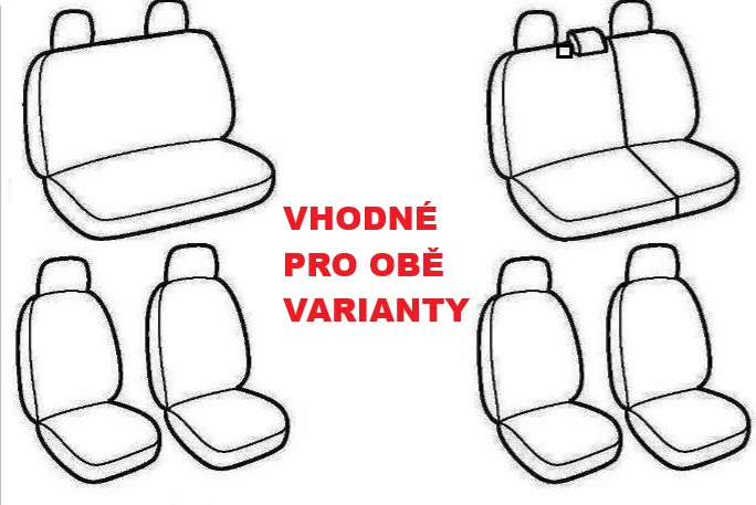 Autopotahy Škoda Fabia I, nedělená zadní sedadla,od r.1999-2007, Eco kůže+ alcantara černé