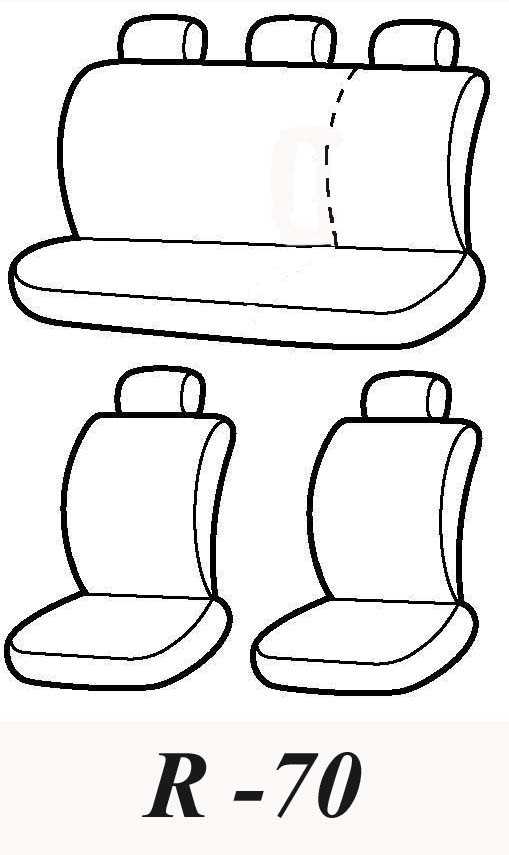 Autopotahy Škoda Octavia III, AUTENTIC LEATHER,dělená,bez zadní loket. opěrky, béžovočerné