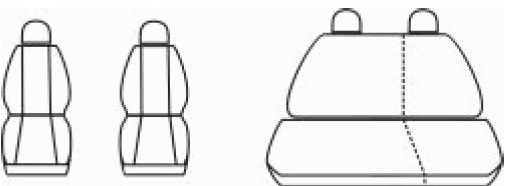 Autopotahy Volkswagen GOLF IV, bez zadní loketní op.od 1997, AUTHENTIC DOBLO, Matrix šedý