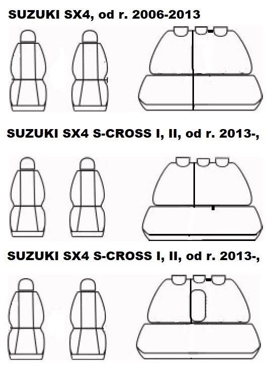 Autopotahy SUZUKI S-CROSS, AUTHENTIC PREMIUM, žakar audi