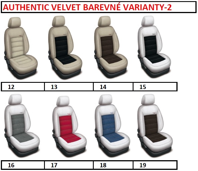 Autopotahy HONDA ACCORD VIII sedan, od r. 2008, AUTHENTIC VELVET, černooranžové