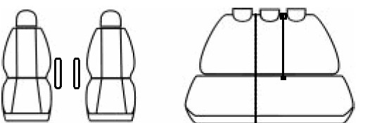 Autopotahy Toyota Corolla Verso I, od r. 2002-2007, šedočerné