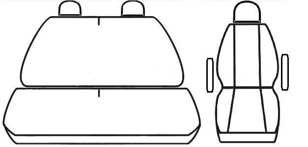 Autopotahy VOLKSWAGEN T6, 3 místa, 1+2, od r. 2015-2022, AUTHENTIC DOBLO, matrix béžový
