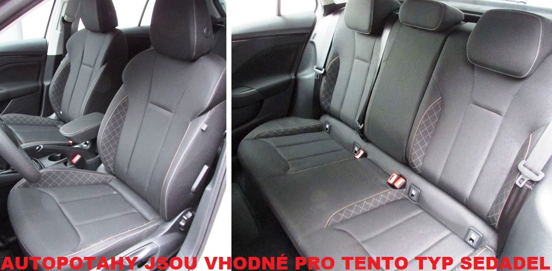 Autopotahy ŠKODA SCALA, bez zadní loketní opěrky, od r.2019, AUTHENTIC DOBLO, matrix šedý