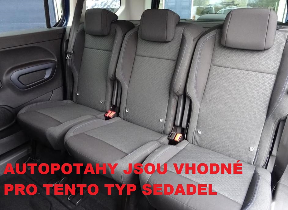 Autopotahy CITROEN BERLINGO III, 5 SEDAČEK, od r. 2018, AUTHENTIC DOBLO, matrix šedý