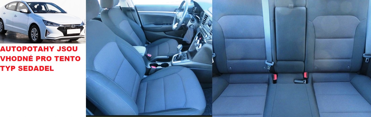 Autopotahy HYUNDAI ELANTRA VI, od r. 2016, AUTHENTIC DOBLO, žakar červený