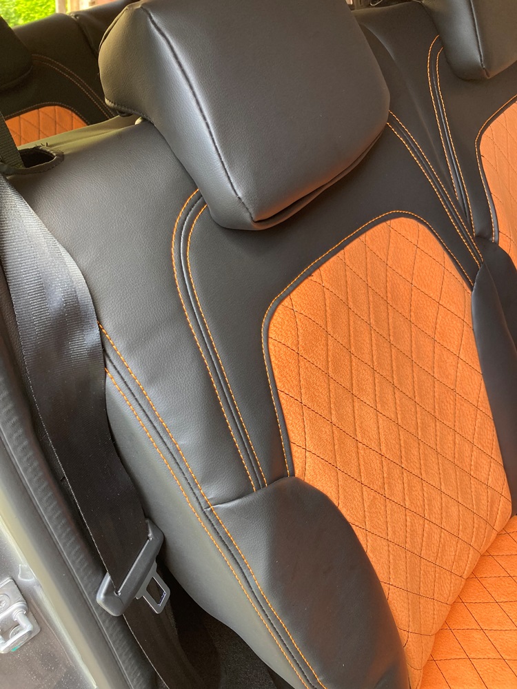 Autopotahy DACIA JOGGER, 5 MÍST, od r. 2021, VELVET EXCLUSIVE oranžové