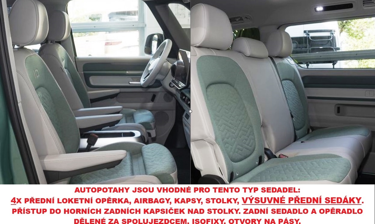 Autopotahy VOLKSWAGEN ID.Buzz, od r. 2022, AUTHENTIC CARO béžové