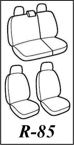 Autopotahy Škoda Fabia I, dělená, 5 opěrek hlavy, AUTHENTIC DOBLO, žakar červený
