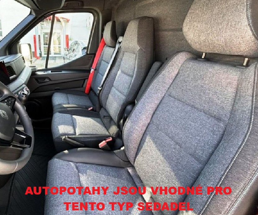 Autopotahy RENAULT MASTER IV, 3 místa, od r. 2024, AUTHENTIC DOBLO, vlnky černé