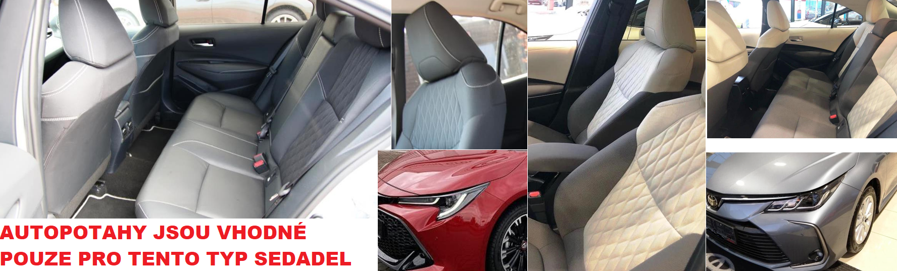 Autopotahy Toyota Corolla XII SEDAN, od r. 2019, šedo černé