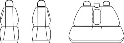 Autopotahy Ford Mondeo III, od r. 2000-2007, Eco kůže + alcantara černé