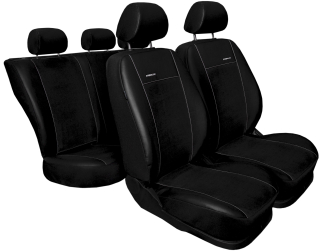 Autopotahy Škoda Fabia I, nedělená zadní sedadla,od r.1999-2007, Eco kůže+ alcantara černé