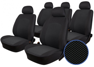 Autopotahy ŠKODA ROOMSTER, od r. 2006, 5 míst, Dynamic žakar tmavý