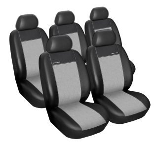 Autopotahy Seat Alhambra, od r. 1995-2009, 5míst, Eco kůže + alcantara šedé
