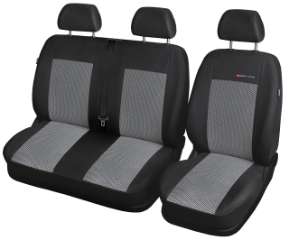 Autopotahy VOLKSWAGEN T6 TRANSPORTER, MULTIVAN, 3 místa, od r. 2015-2022, šedo černé